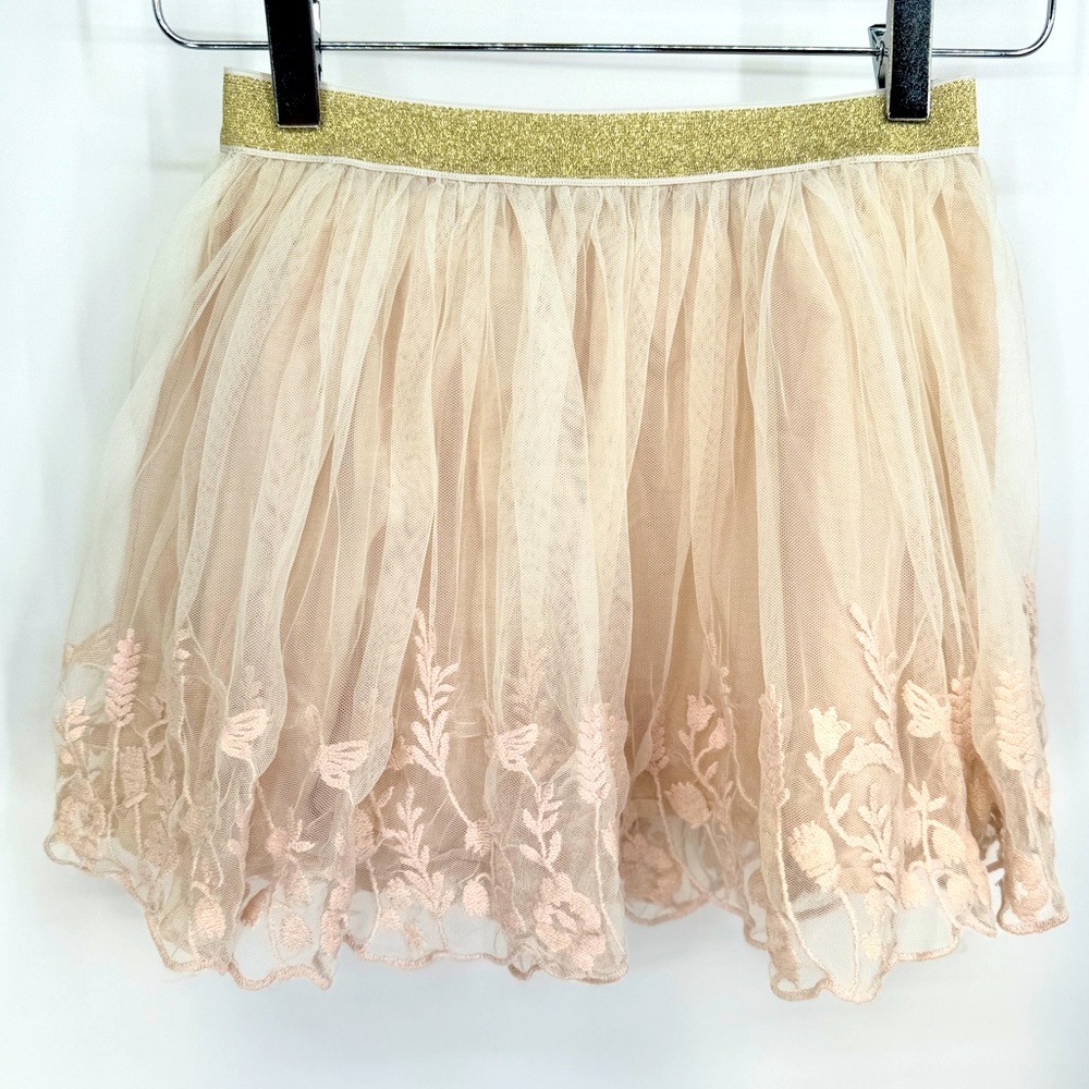 Girls Mini Boden Tulle Lace Skirt Size 9-10